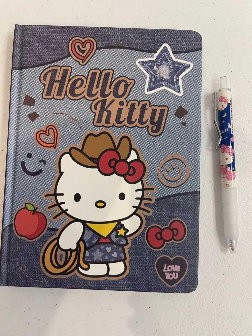 Hello Kitty diary hard cover journal book with pen